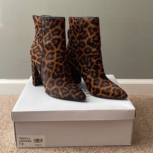 Steve Madden Trista Leopard Booties size 7.5